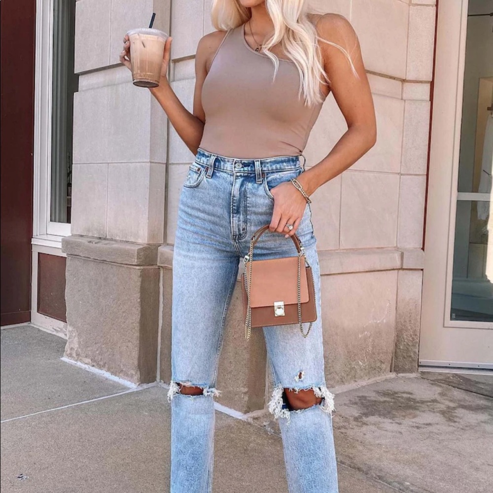 90s ultra high rise straight jeans